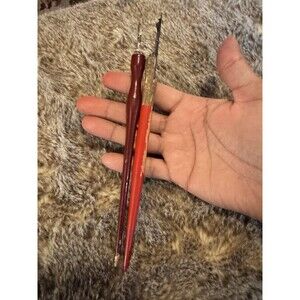 Vintage Fountain Pen Red With Cork wood lot of 2- Subway pen